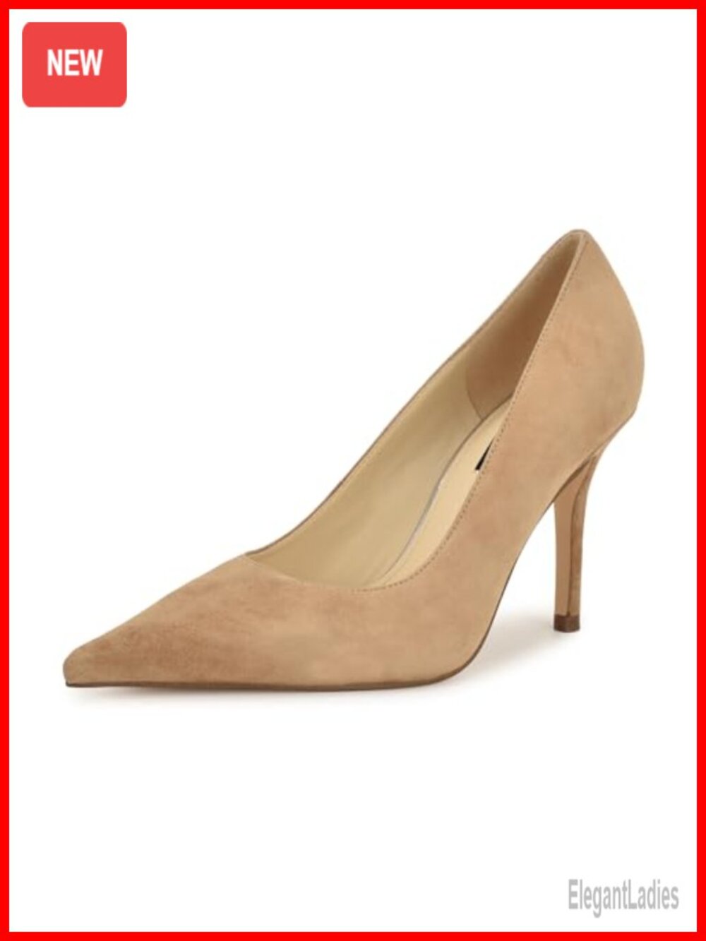 Nine West Gemmha Pointed Toe Stiletto Pump Suede Formal Heel